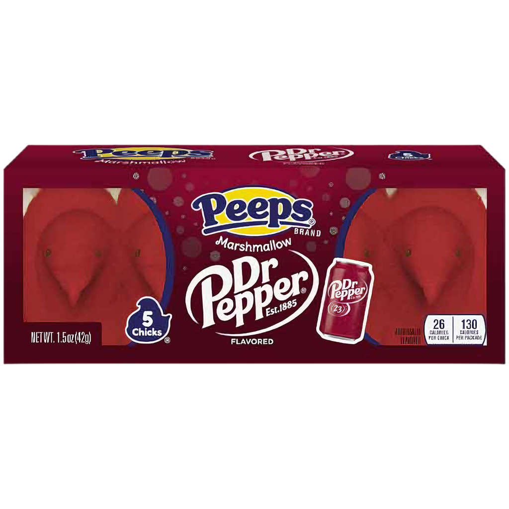 Peeps Dr Pepper Marshmallow Chicks 5 Pack (Easter Limited Edition) - 1.5oz (42g)
