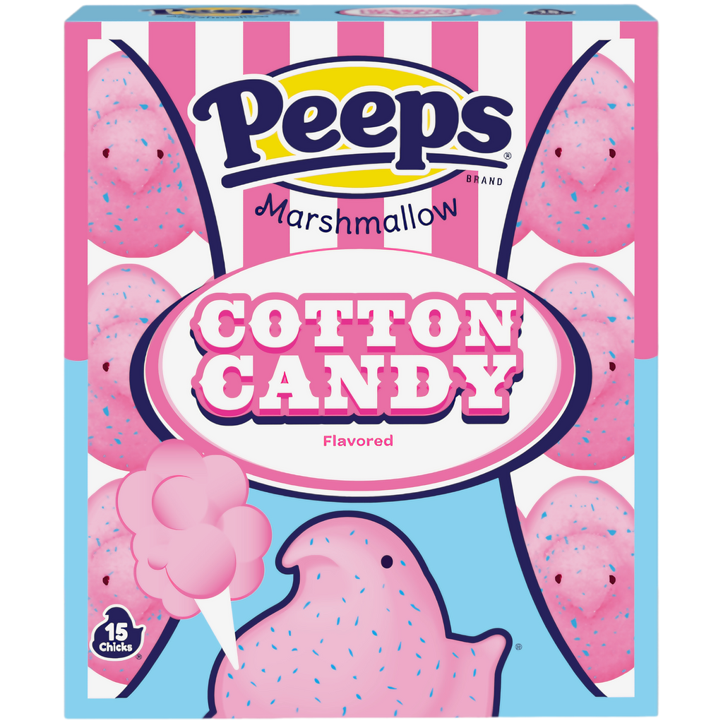Peeps Cotton Candy Marshmallow Chicks 15 Pack (Easter Limited Edition) - 4.5oz (127g)