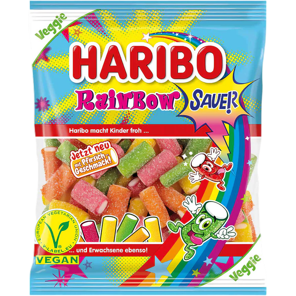 Haribo Rainbow Sour Fizz Share Bag (European) - 5.6oz (160g)