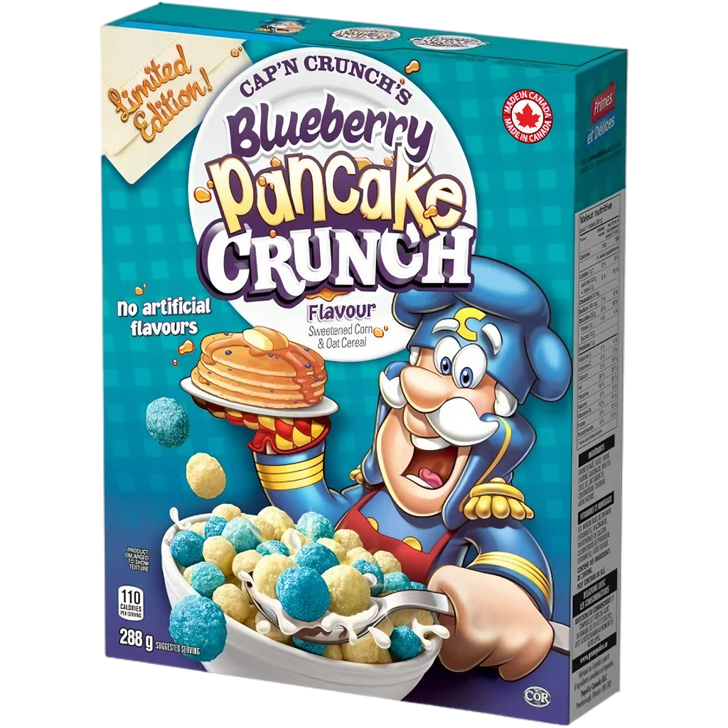 Cap'n Crunch's Blueberry Pancake Crunch Cereal Limited Edition (Canada) - 10.2oz (288g)