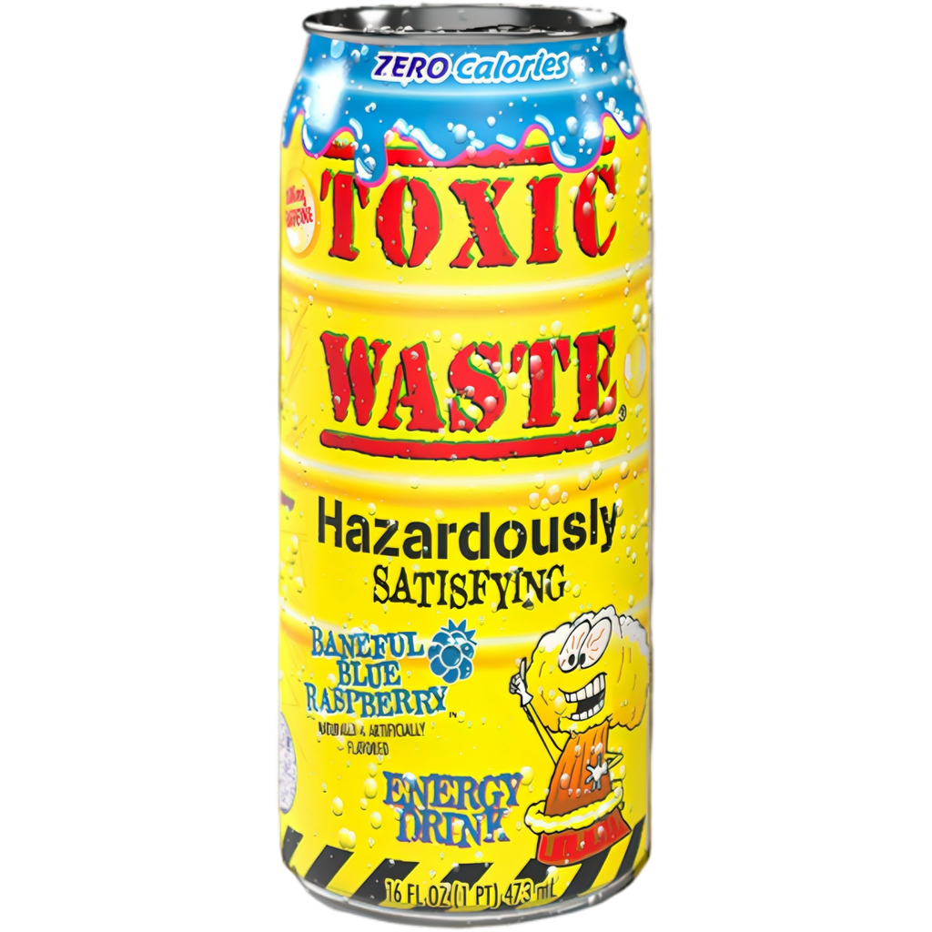 Toxic Waste Baneful Blue Raspberry Energy Drink - 16fl.oz (473ml)