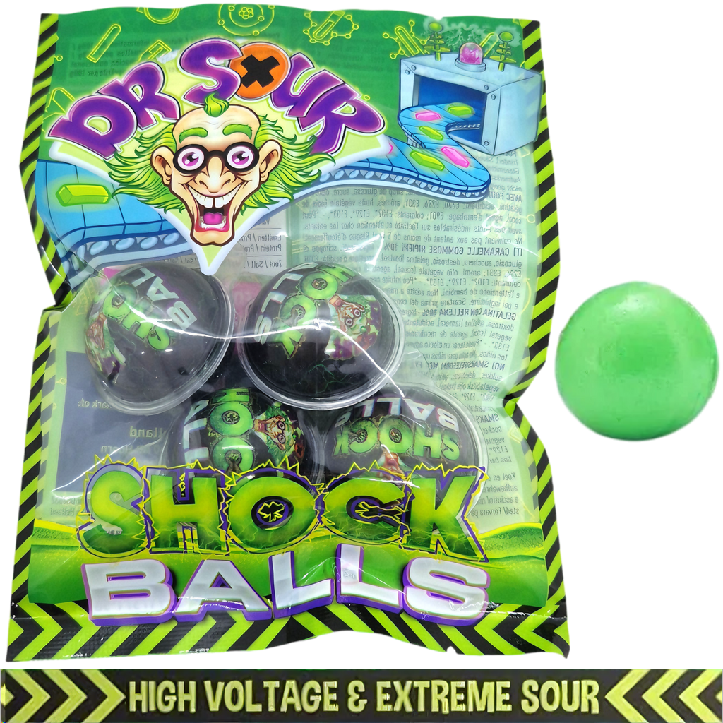 Dr Sour Jelly Filled Super Sour Shock Balls Bag - 2.54oz (72g)
