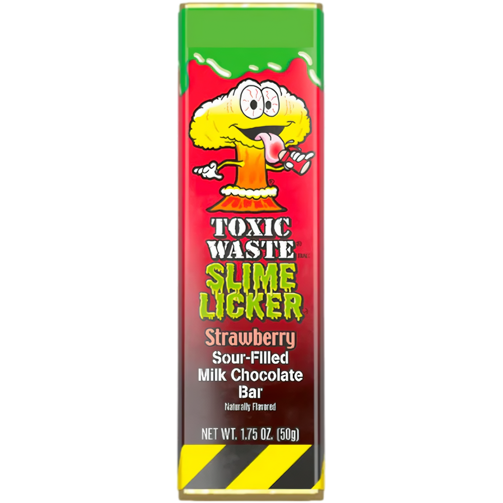 Toxic Waste Slime Licker Strawberry Sour-Filled Milk Chocolate Bar - 1.75oz (50g)