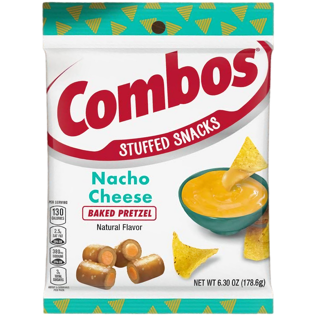 Combos Nacho Cheese Stuffed Baked Pretzel Bites - 6.3oz (178.6g)