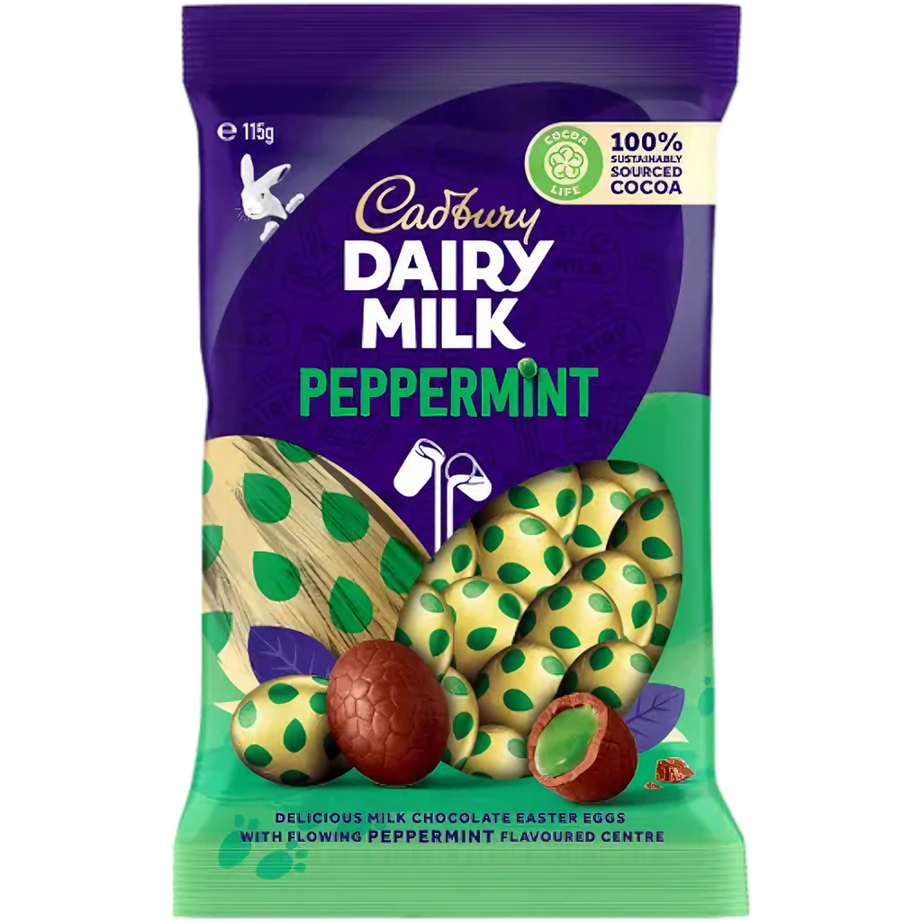 Cadbury Dairy Milk Peppermint Easter Eggs Limited Edition (Australia) - 4.1oz (115g)