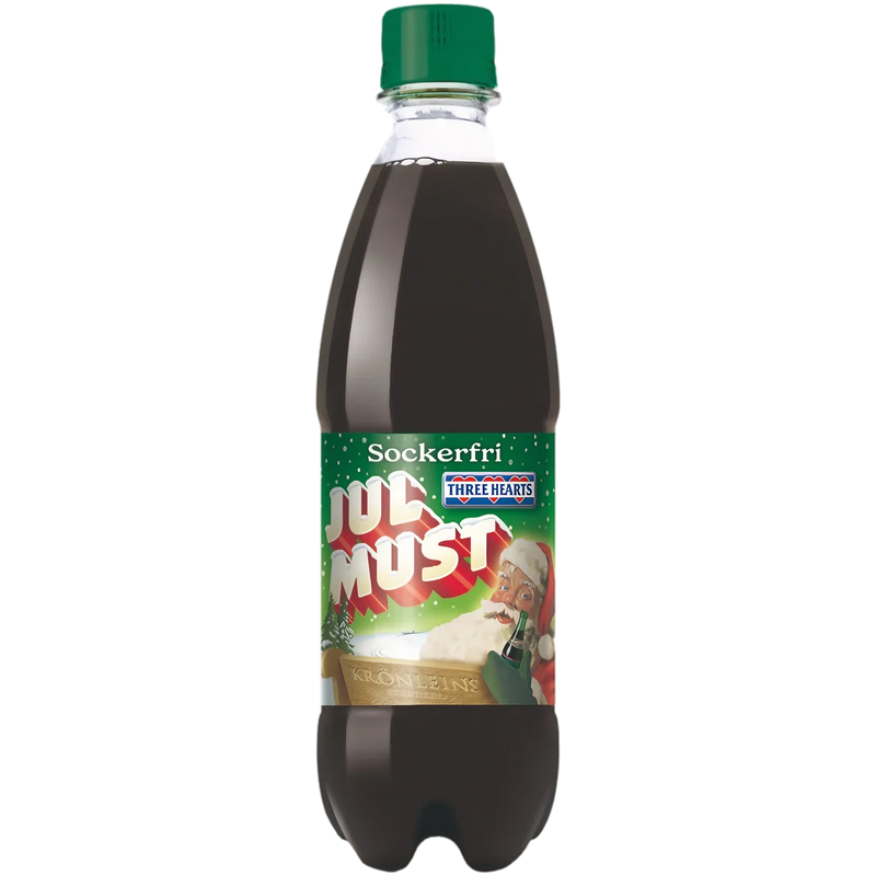 Three Hearts Julmust Sockerfri Soda (Diet Christmas Soda) (Swedish) - 16.9fl.oz (500ml)