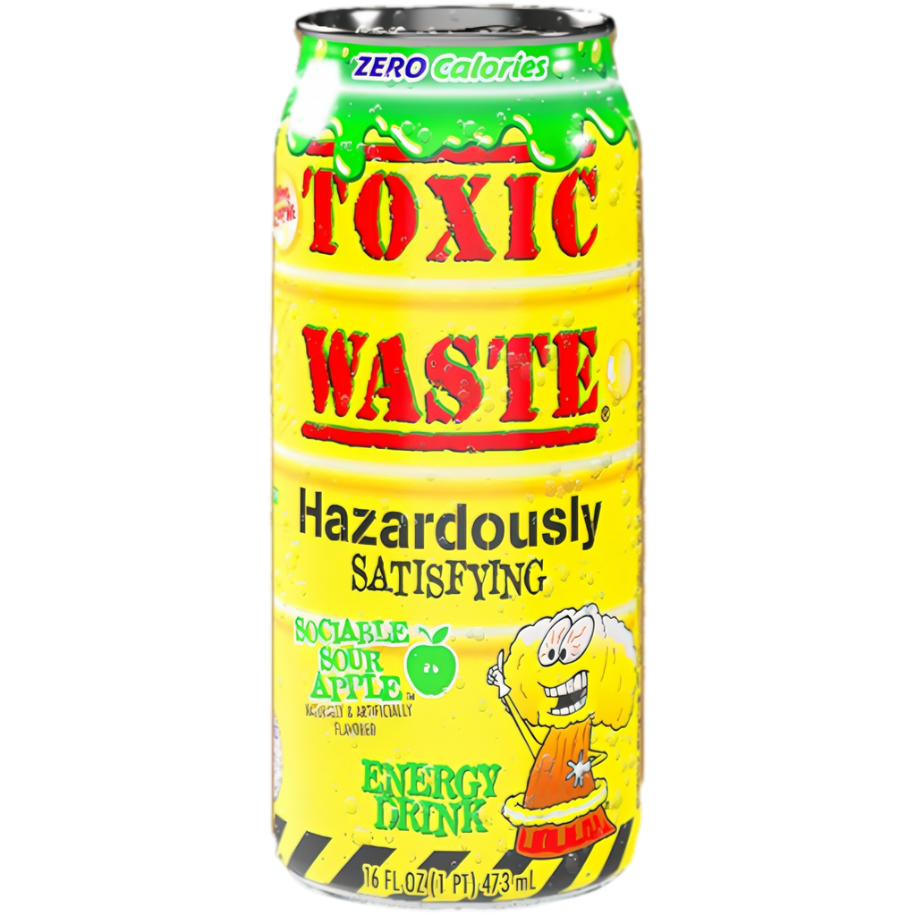 Toxic Waste Sociable Sour Apple Energy Drink - 16fl.oz (473ml)