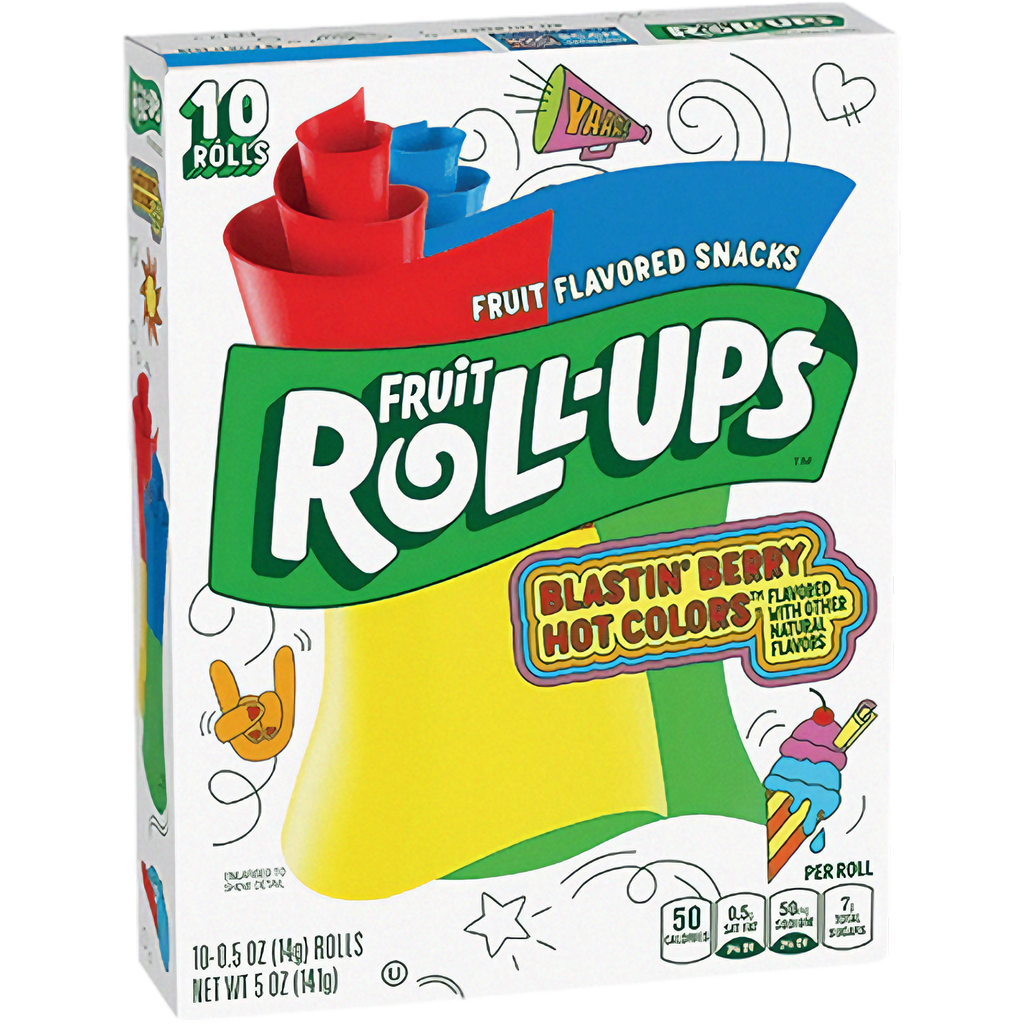 Fruit Roll-Ups Blastin' Berry Hot Colors - 5oz (141g)