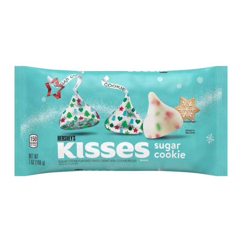 Limited Edition Christmas Hershey's Kisses Sugar Cookie Share Bag - 7oz (198g)