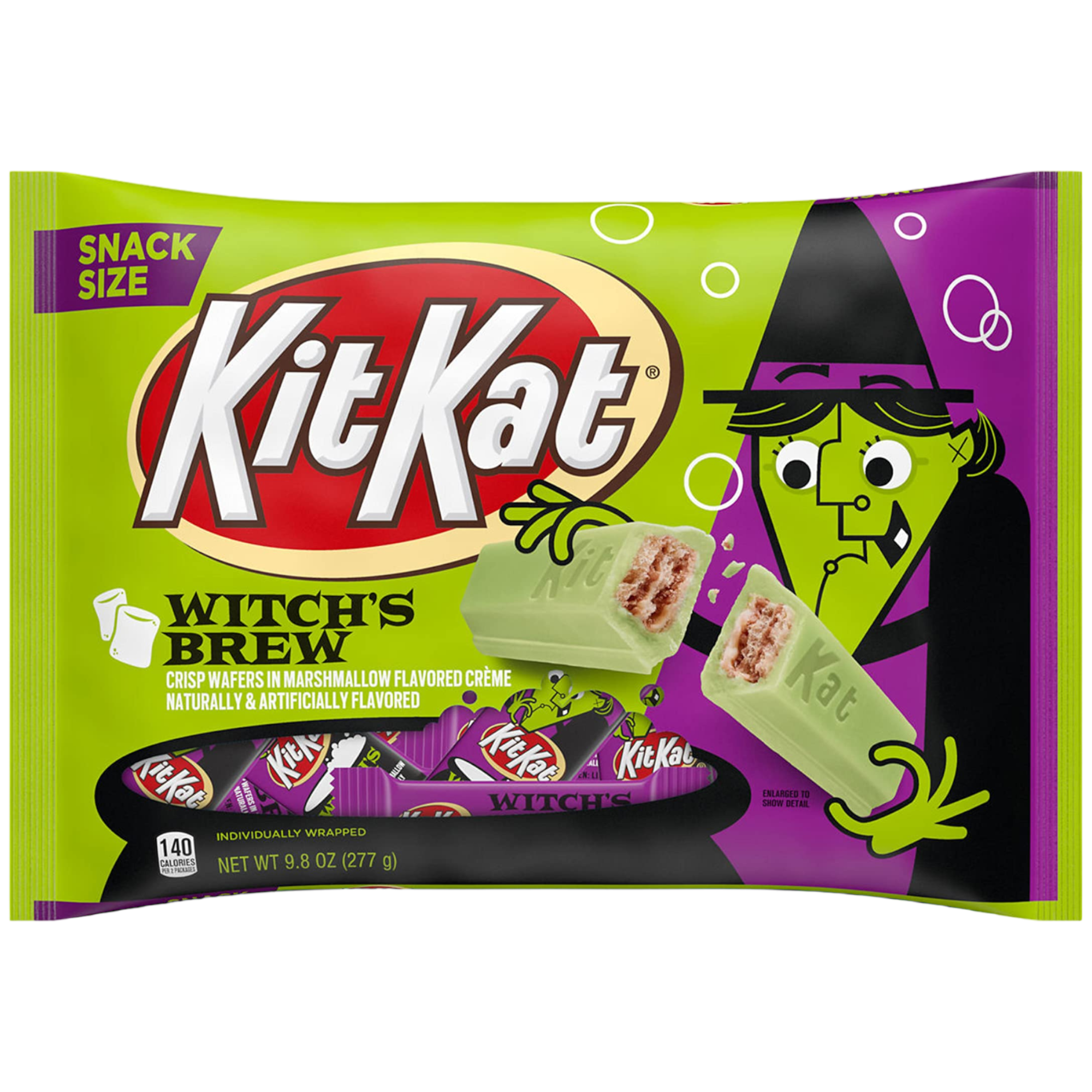 Kit Kit Witch's Brew Marshmallow Flavour Share Bag (Halloween Limited Edition) - 9.8oz (277g)