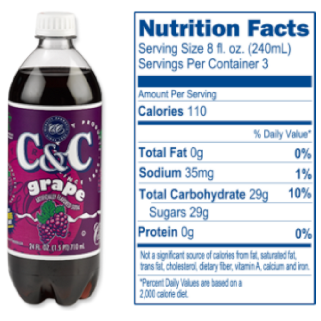 C&C Grape Soda Bottle - 24fl.oz  (710ml)