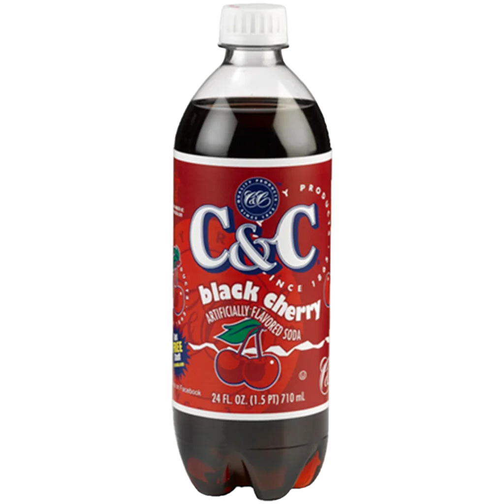 C&C Black Cherry Soda Bottle - 24fl.oz (710ml)