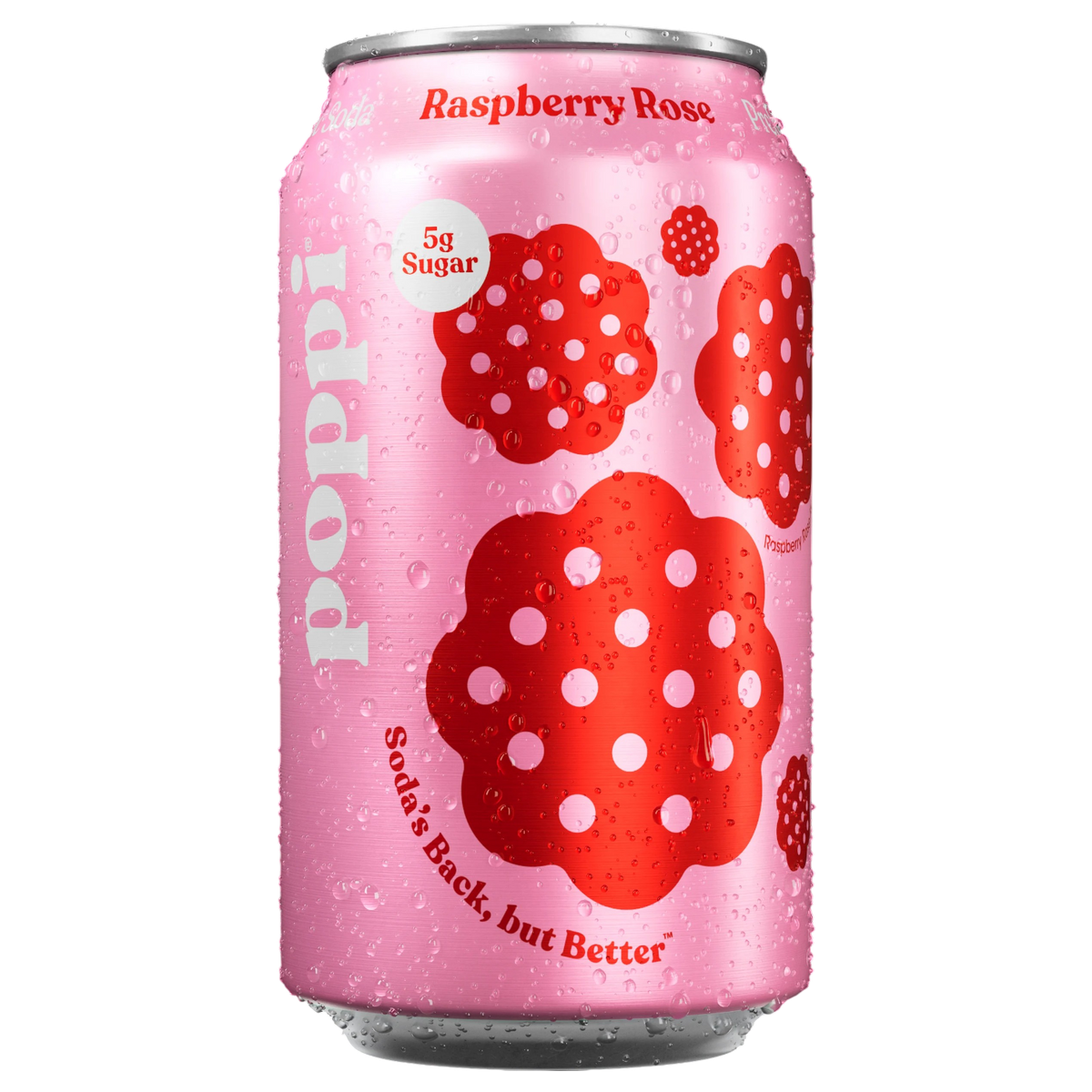 Poppi Raspberry Rose Prebiotic Soda - 12fl.oz (355ml) β Poppin Candy