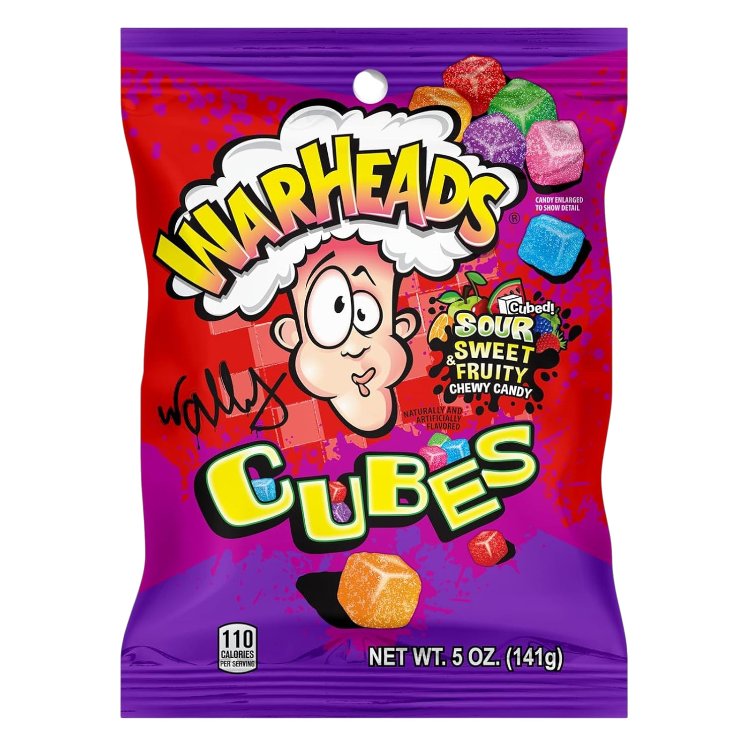 Warheads Sour Chewy Cubes Pouch Bag - 5oz (141g)