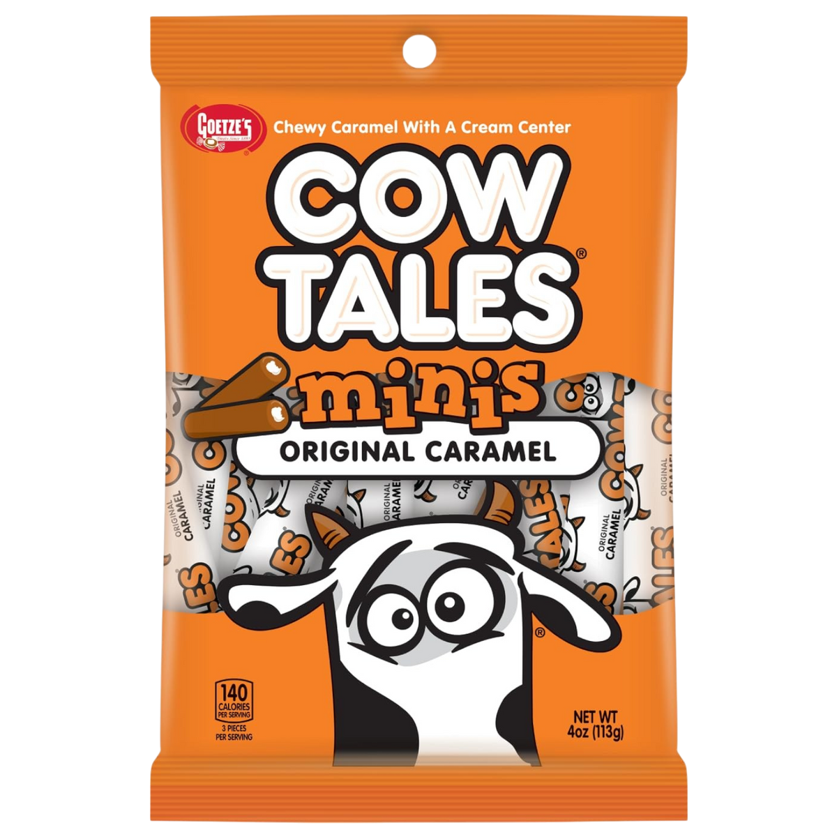 Cow Tales Minis Original Caramel Peg Bag - 4oz (113g) – Poppin Candy