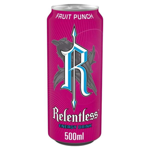 Relentless Energy Drink Fruit Punch - 16.9fl.oz (500ml) – Poppin Candy