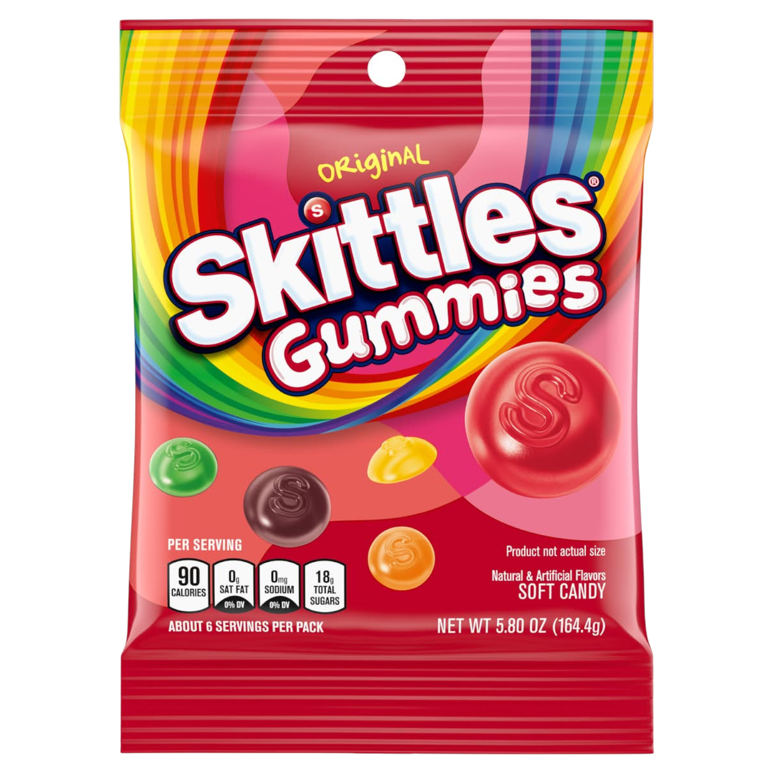 Skittles Gummies Original Peg Bag - 5.8oz (164.4g)