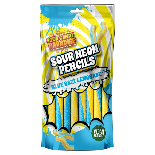 Sour Candy Paradise Sour Neon Pencils Blue Razz Lemonade - 4.59oz