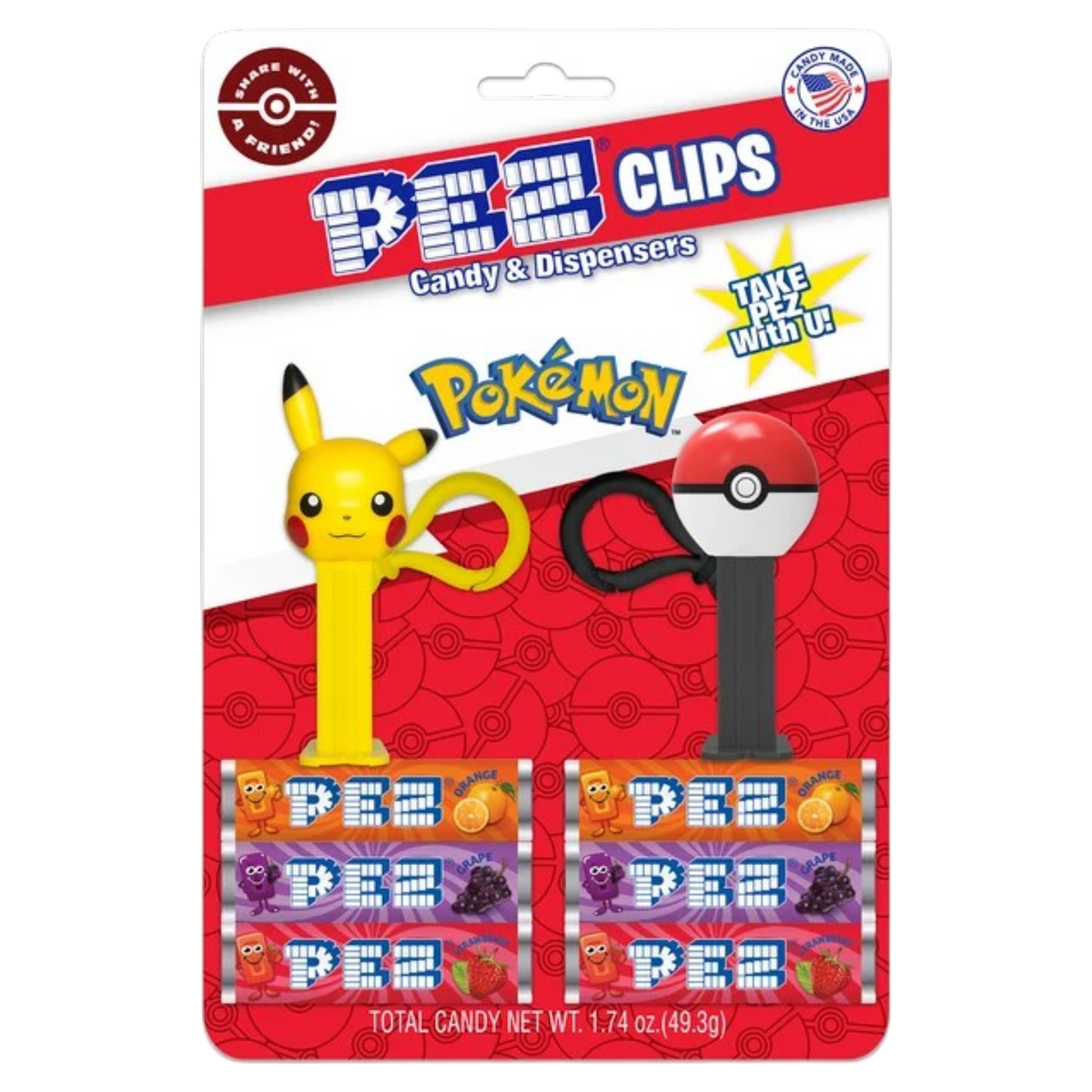 Pez Clips Pokemon Twin Pack - 1.74oz (49.3g)
