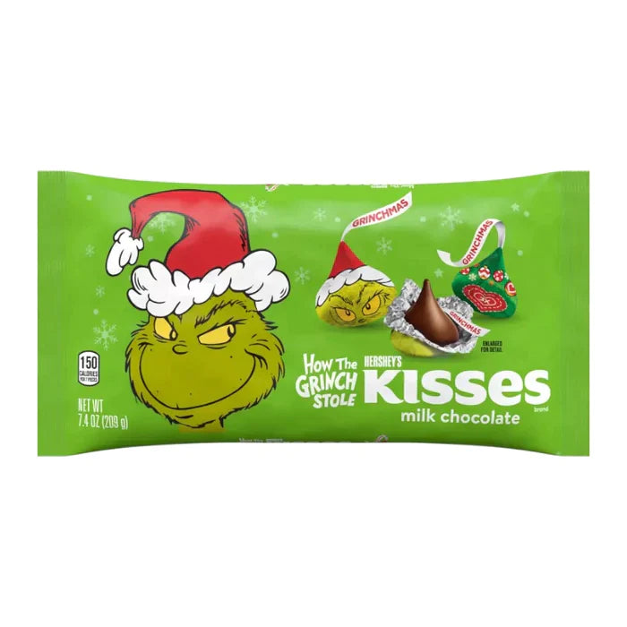 Limited Edition Christmas Hershey's Kisses The Grinch Share Bag - 7.4oz (209g)