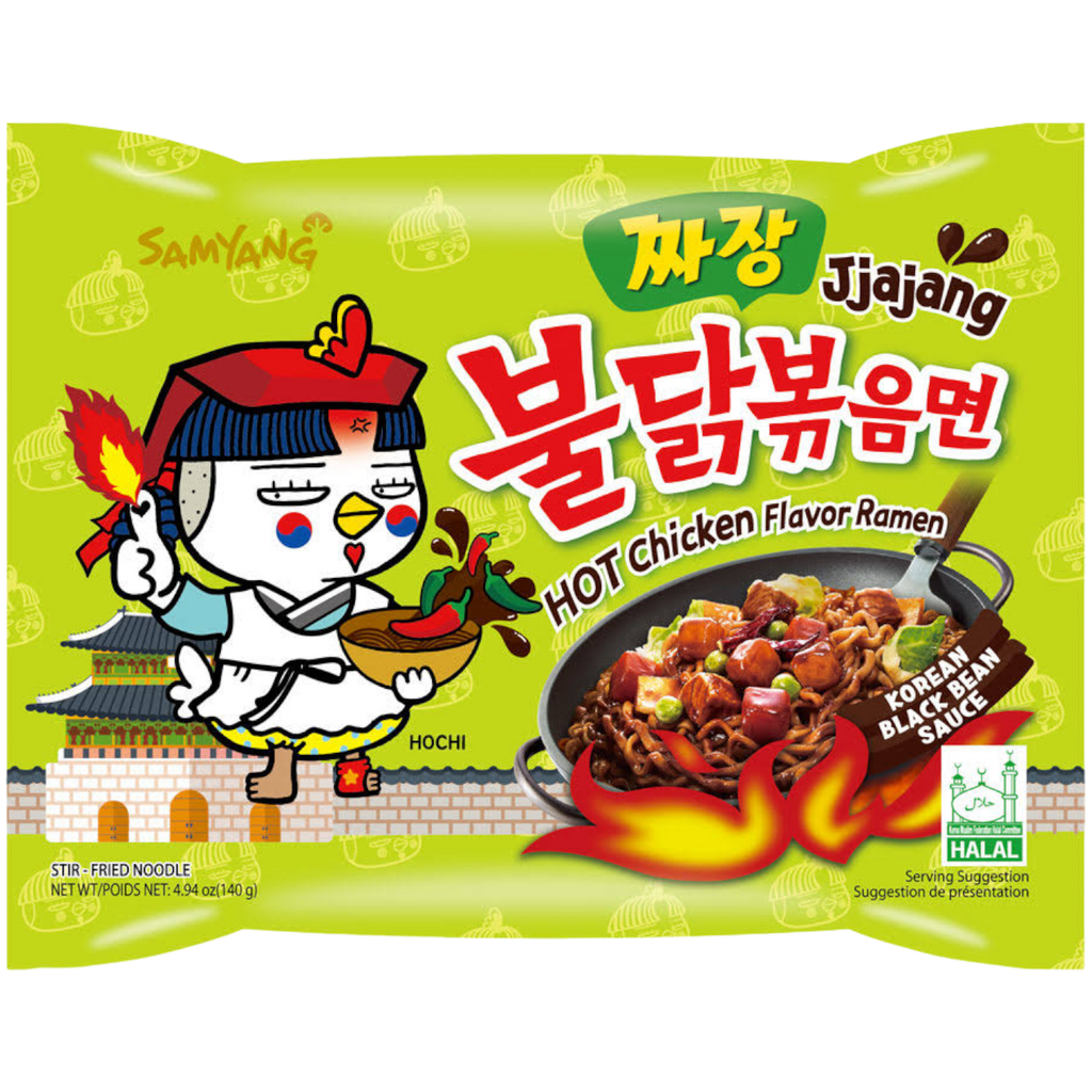 Samyang Buldak Jjajang Korean Black Bean Sauce Flavour Ramen - 4.93oz (140g) BB 30/07/24