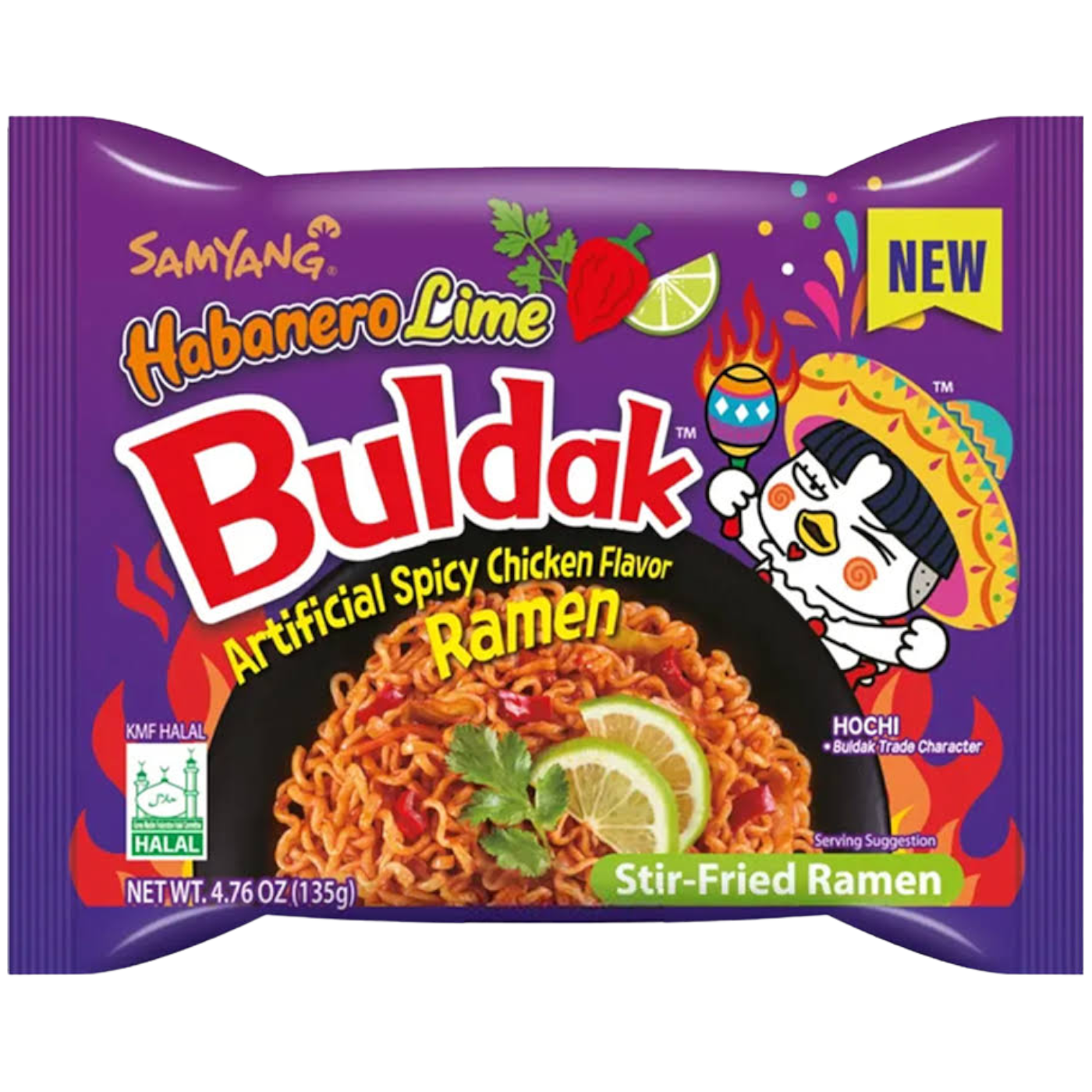 Samyang Buldak Habanero Lime Hot Chicken Flavour Ramen - 4.76oz (135g)