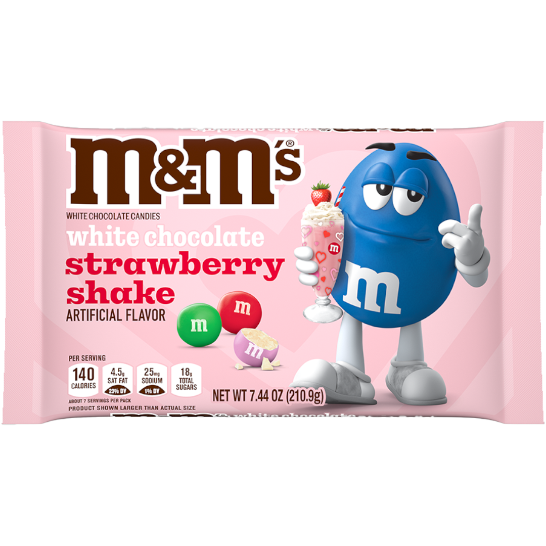 M&M'S White Chocolate Strawberry Shake Flavour Sharing Bag (Valentine's Limited Edition) - 7.44oz (210.9g)