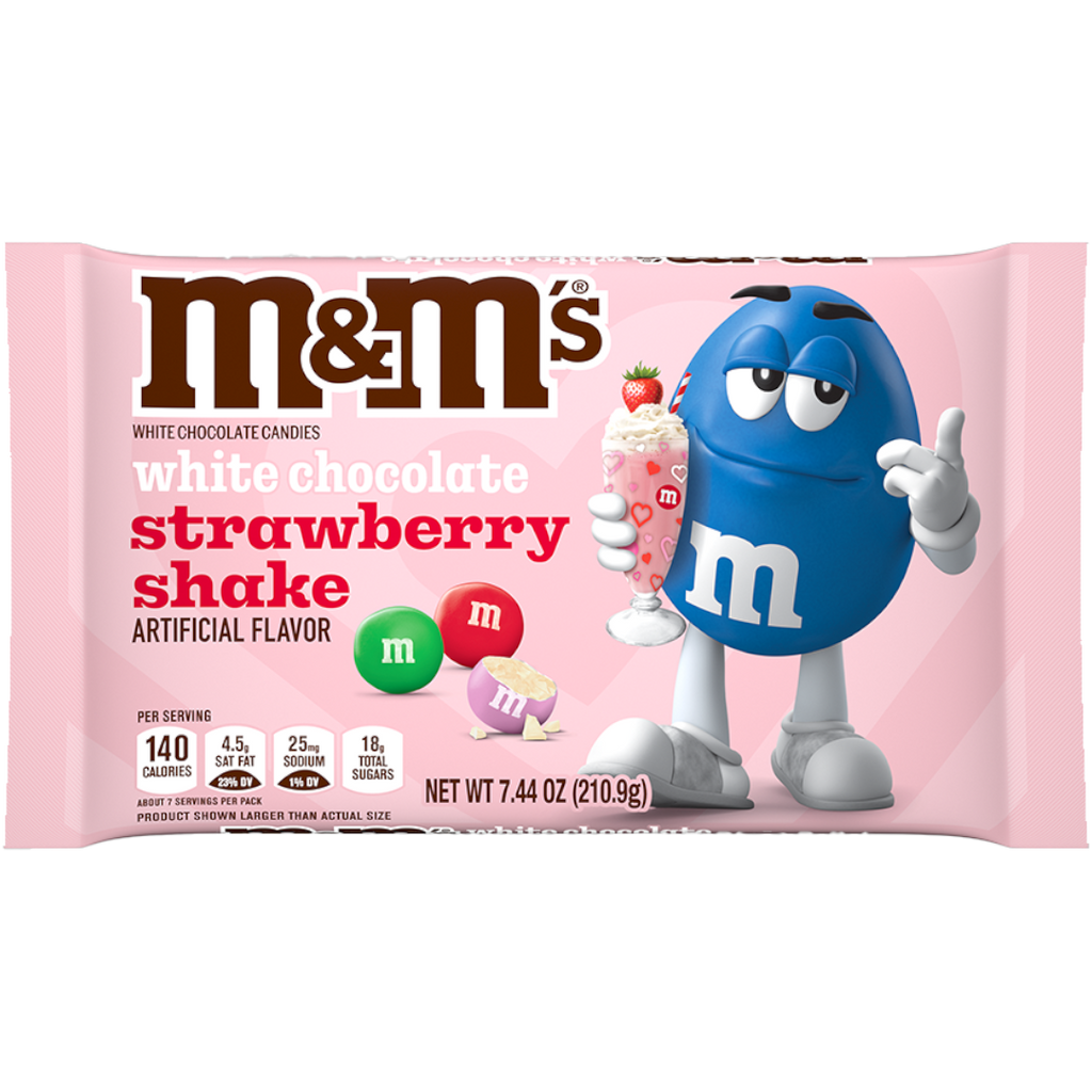 M&M'S White Chocolate Strawberry Shake Flavour Sharing Bag (Valentine's Limited Edition) - 7.44oz (210.9g)