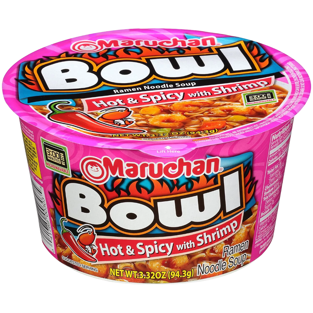 Maruchan Spicy Shrimp Ramen Noodles Bowl - 3.31oz (94g)