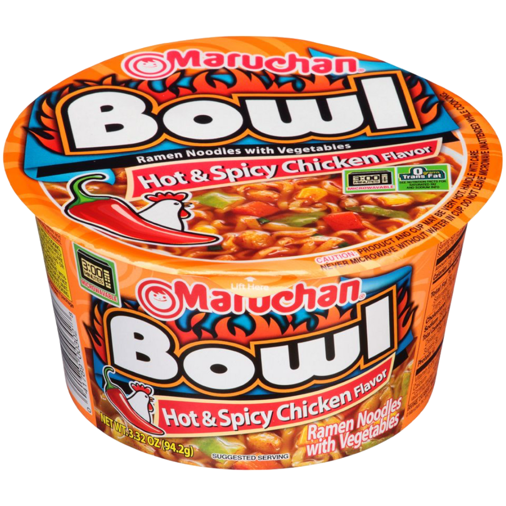 Maruchan Hot & Spicy Chicken Ramen Noodles Bowl - 3.31oz (94g)