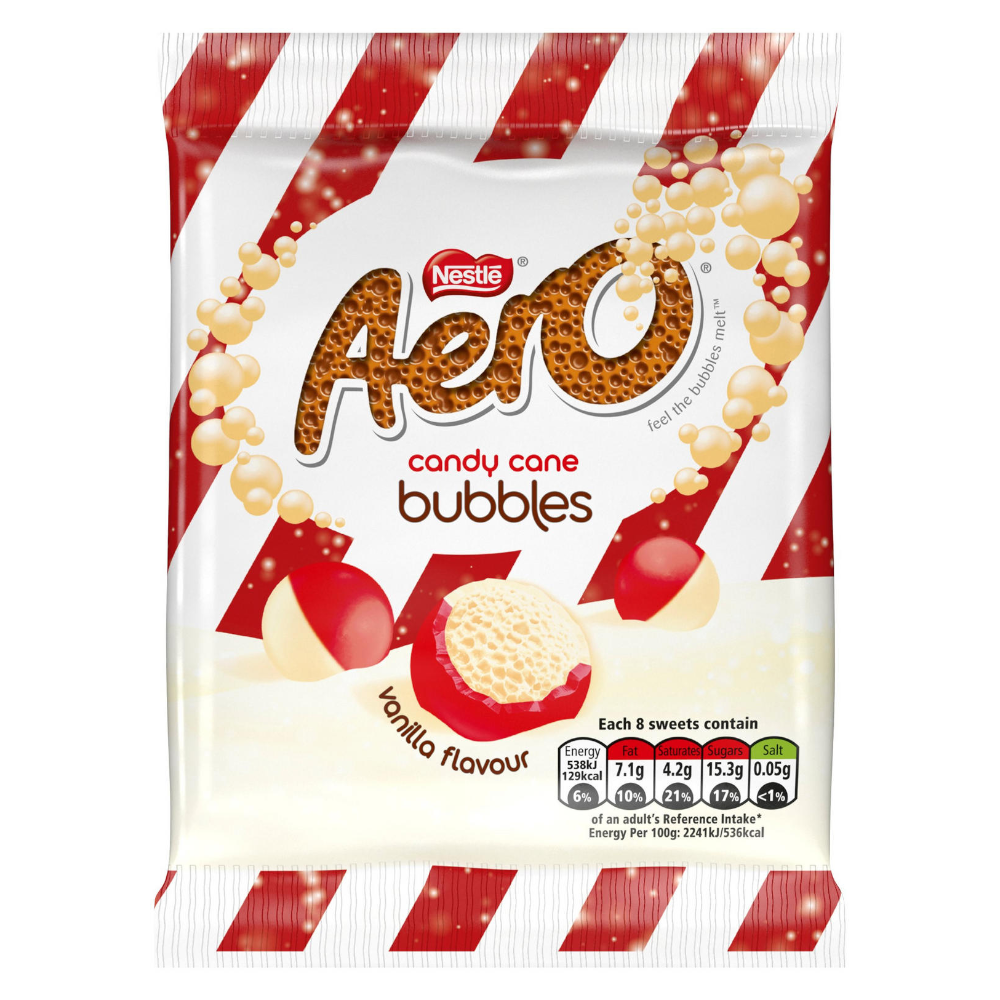 Aero Candy Cane Bubbles Pouch - 2.4oz (70g)