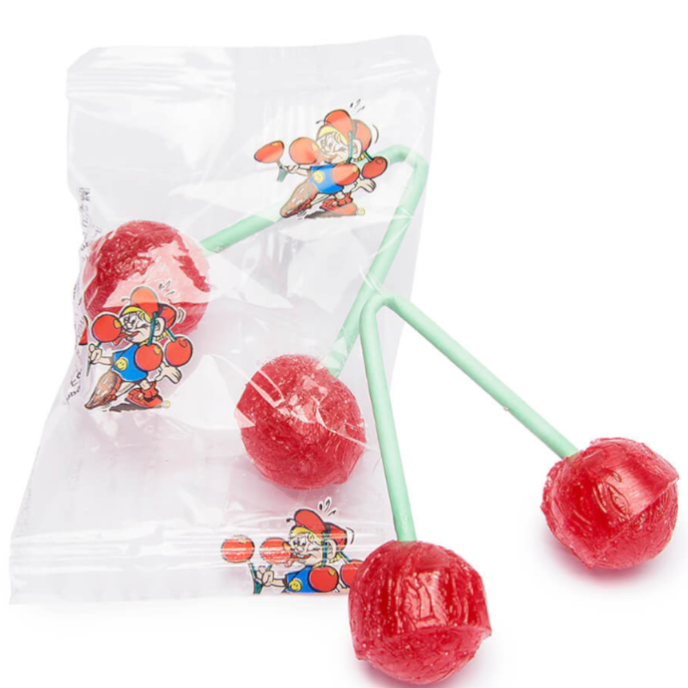 Gerrit Twin Cherry Lollipop 0.48oz (13.5g)