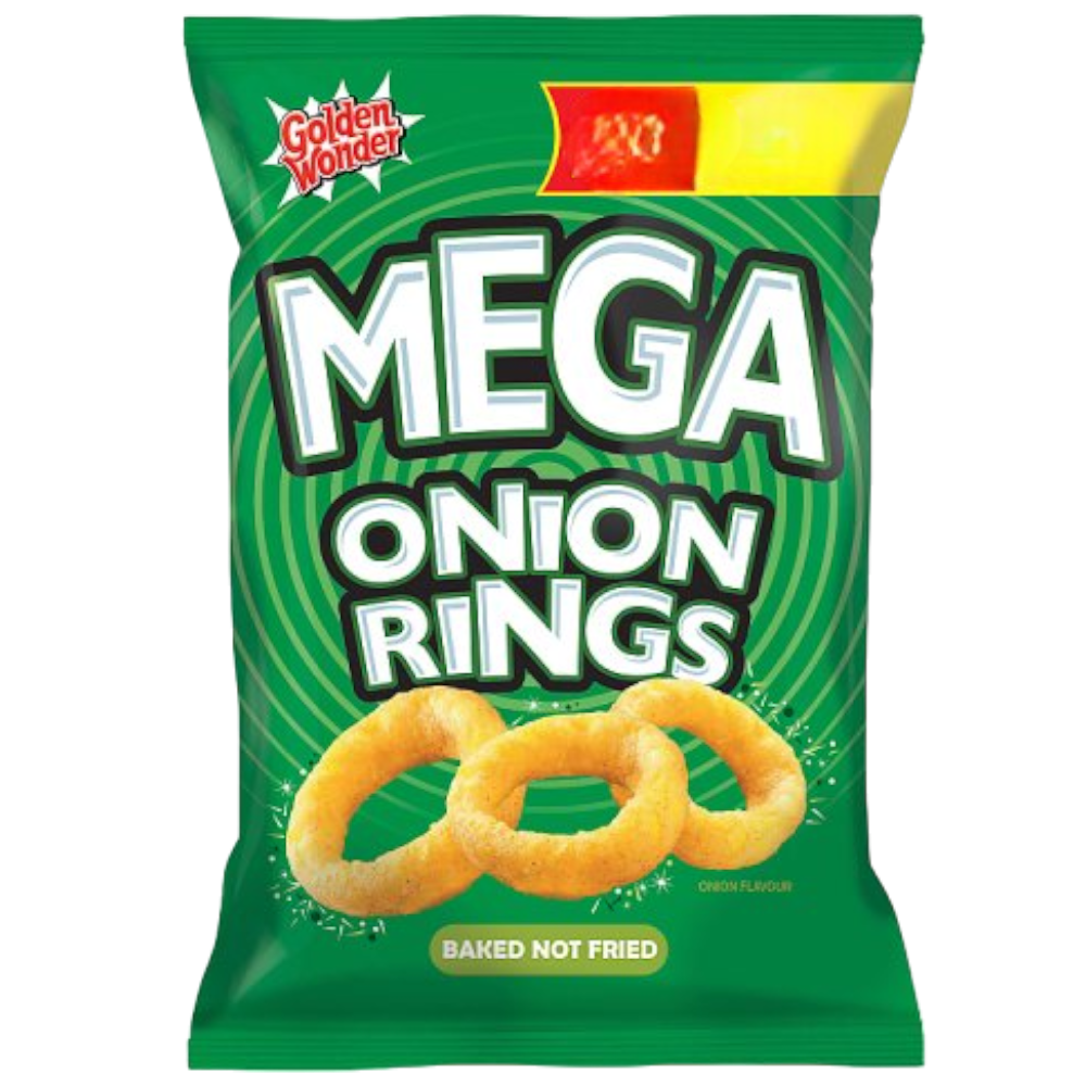 Golden Wonder Mega Onion Rings Crisps - 1.76oz (50g)