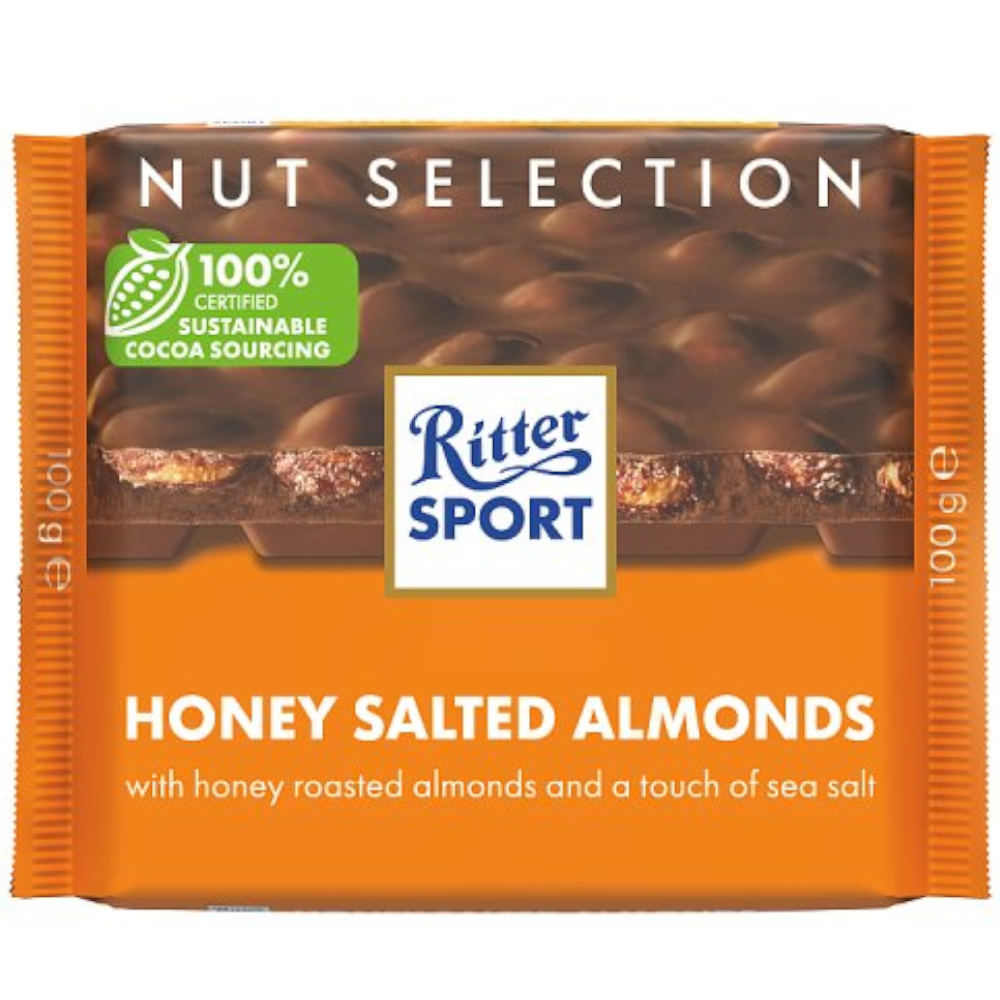 Ritter Sport Nut Selection Honey Salted Almonds - 3.52oz (100g)