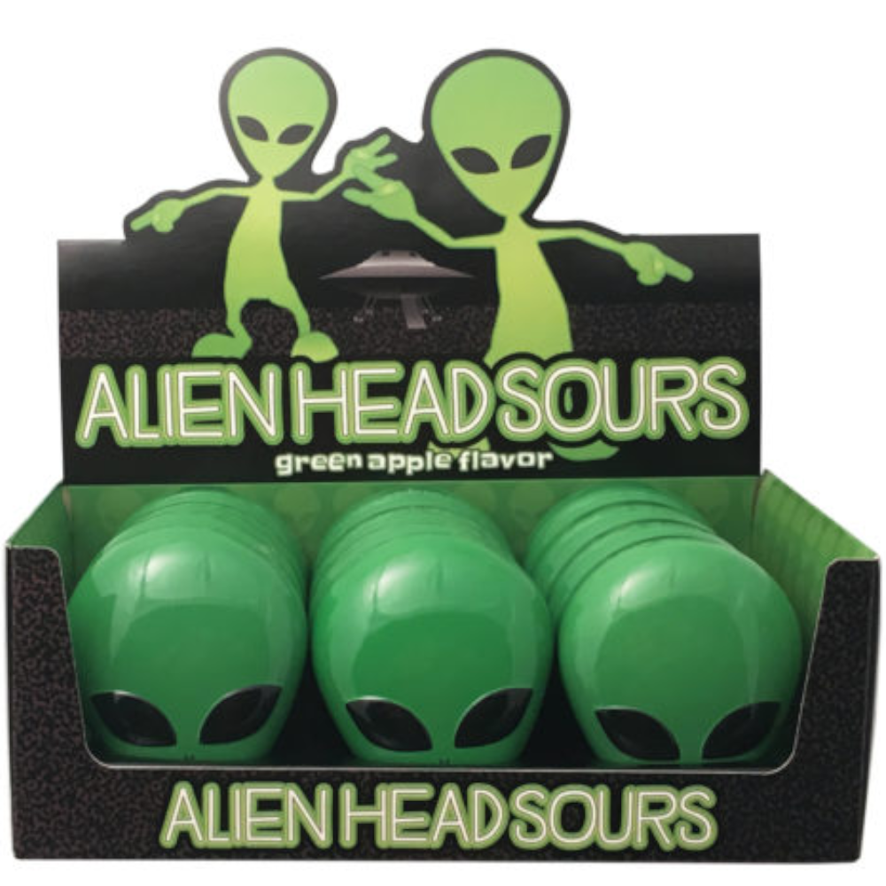 Boston America Alien Head Sour Green Apple Candy Tin - 0.98oz (28g)