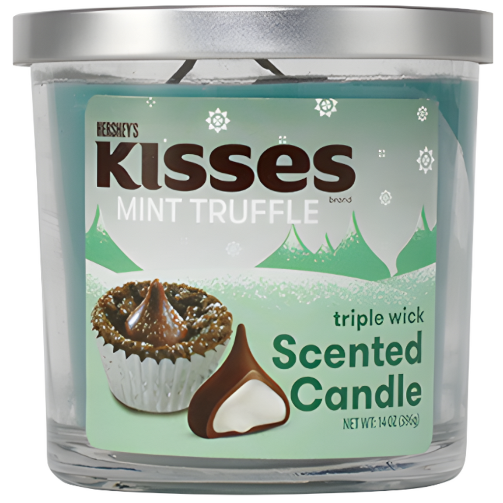 Hershey's Mint Truffle Kisses Scented Triple Wick Scented Candle - 14oz (396g)