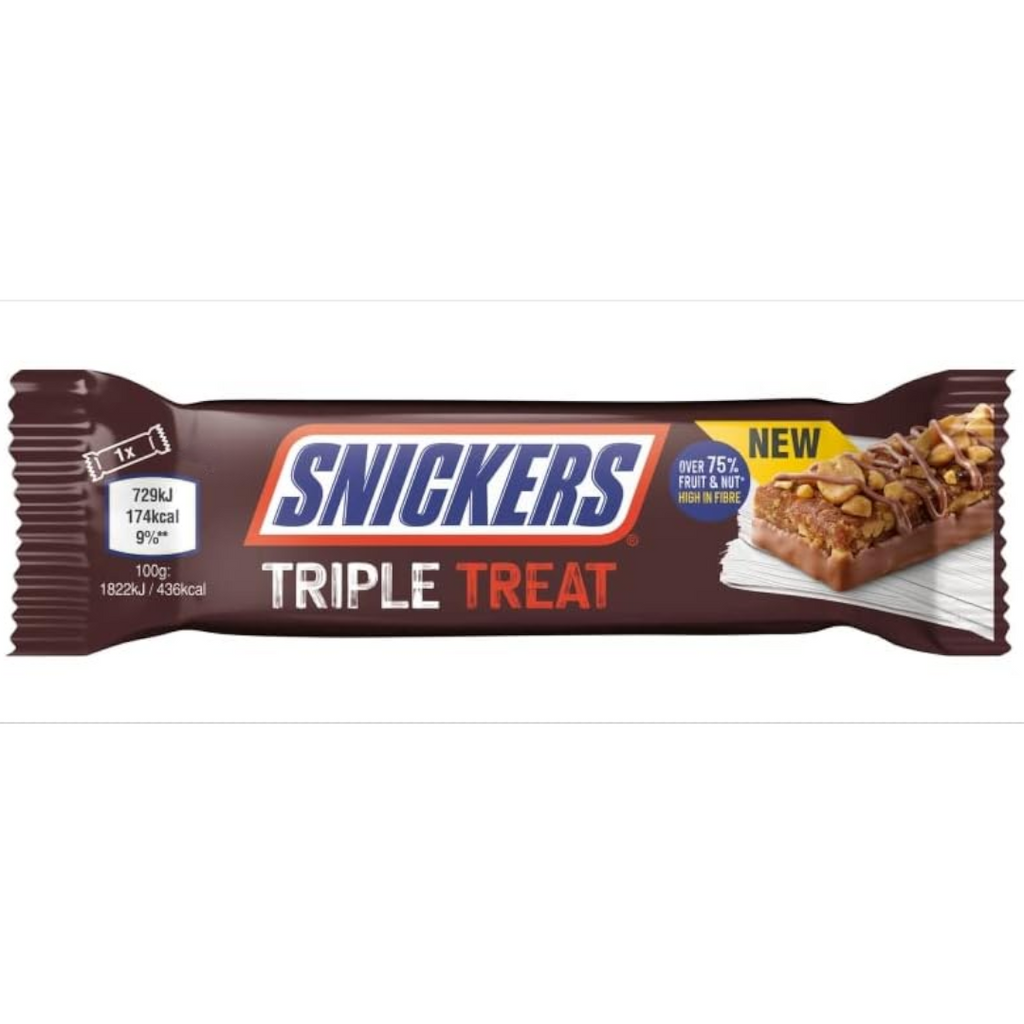Snickers Triple Treat Fruit Nut & Chocolate Bars - 1.12oz (32g)