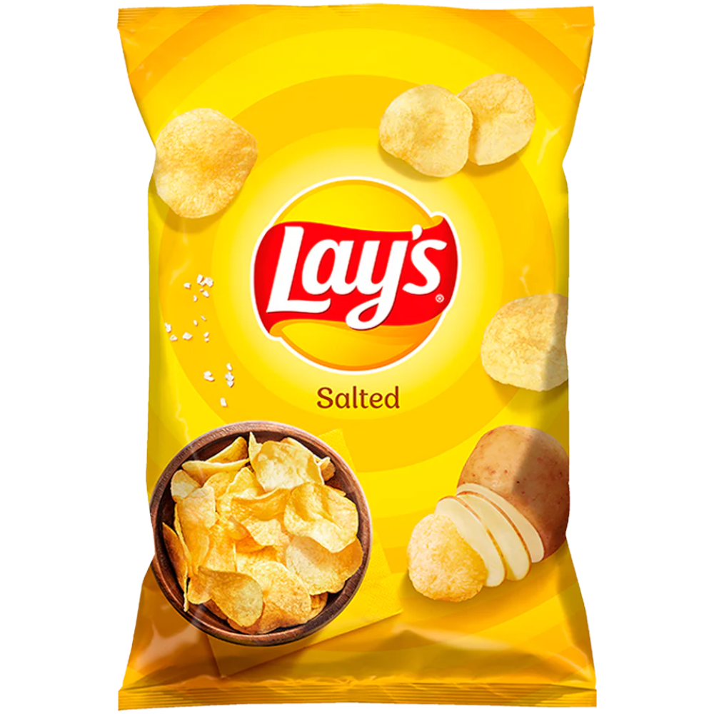 Lay's Salted Flavoured Potato Crisps (European) - 4.59oz (130g) B.B- 26.05.24