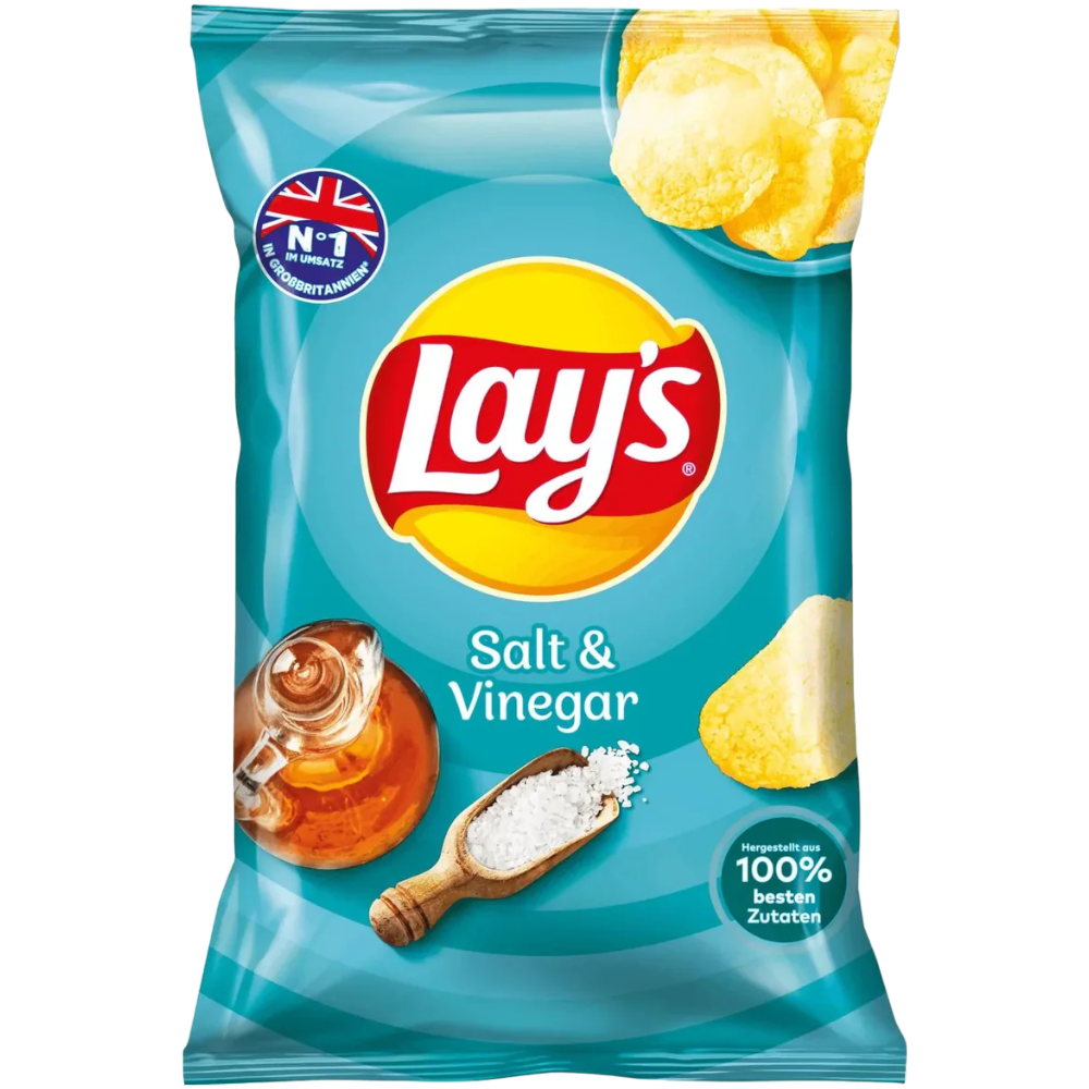 Lay's Salt & Vinegar Potato Chips (European) - 5.29oz (150g)