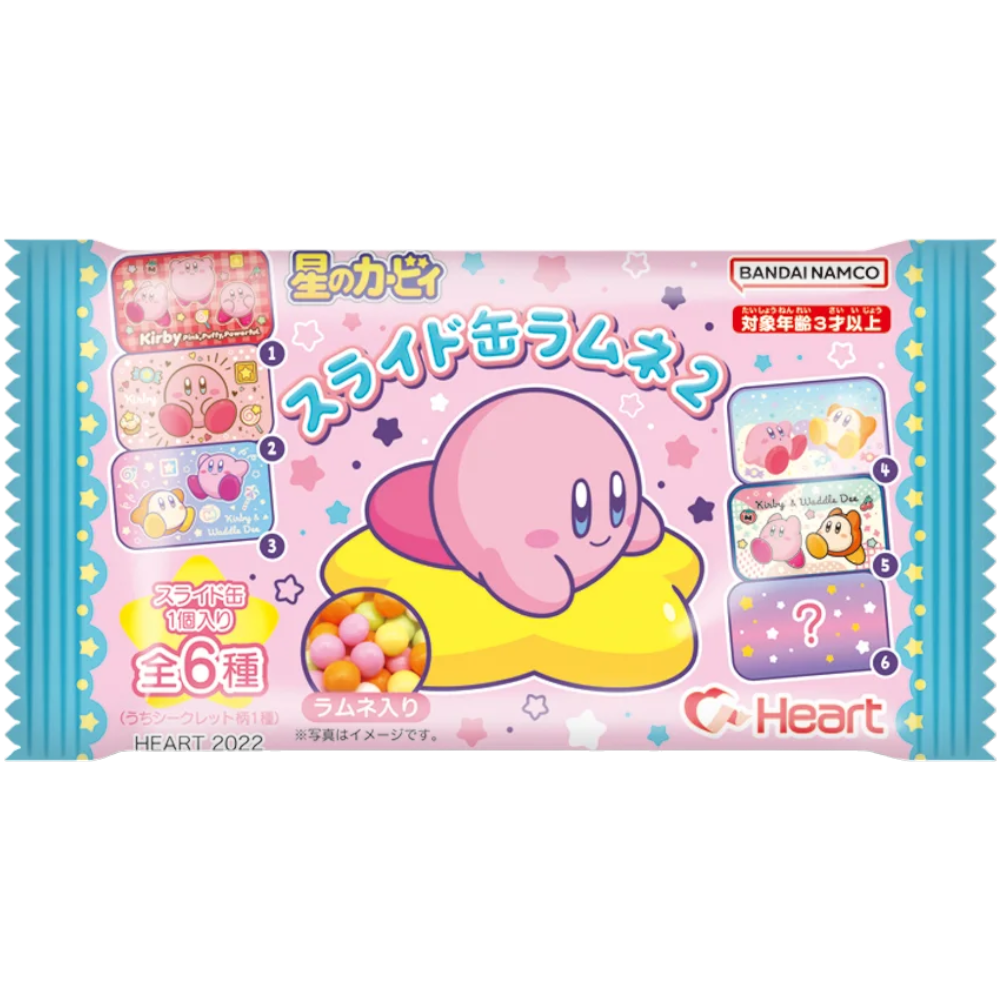 Heart Kirby Slide Can Ramune Candy (Japan) - 0.28oz (8g)
