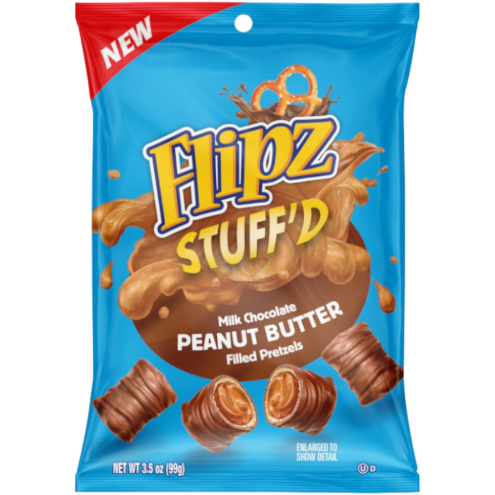 Flipz Stuff'D Milk Chocolate Peanut Butter Filled Pretzels - 3.5oz (99g)
