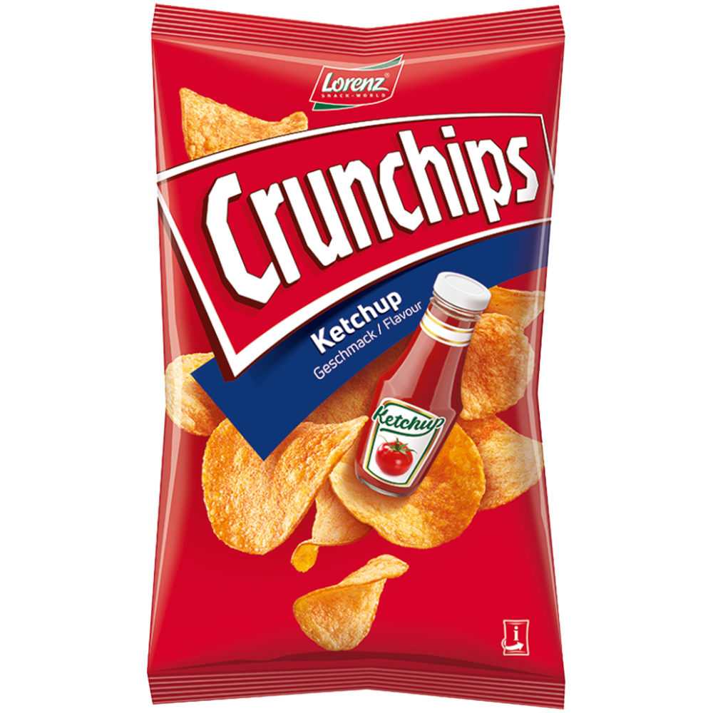 Lorenz Crunchips Ketchup Flavour Potato Chips - 4.9oz (140g)