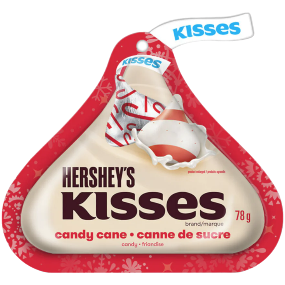 Limited Edition Christmas Hershey's Kisses Candy Cane - 2.5oz (72g)