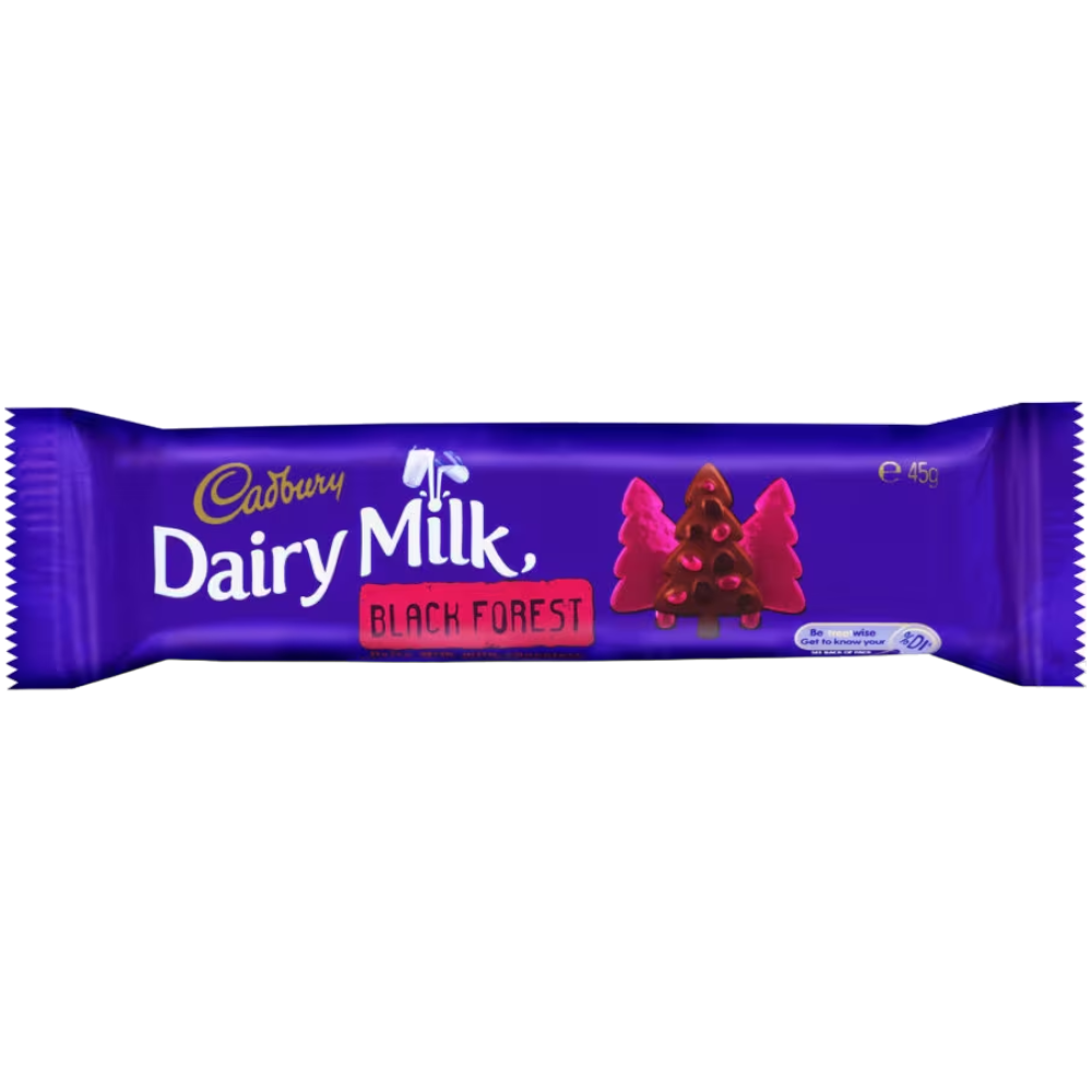 Cadbury Dairy Milk Black Forest Chocolate Bar (Australia) - 1.59oz (45g)