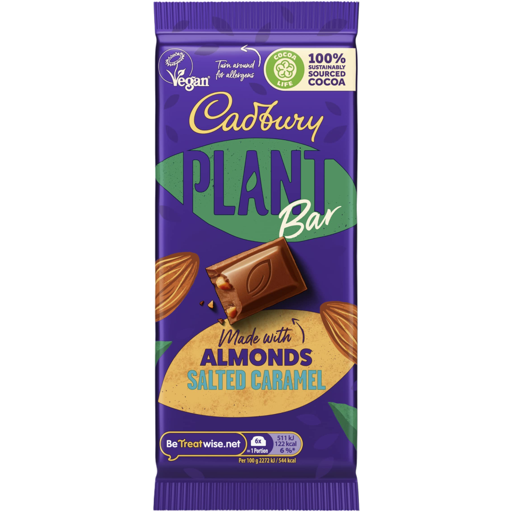 Cadbury Plant Based Salted Caramel Vegan Chocolate Bar - 3.17oz (90g)