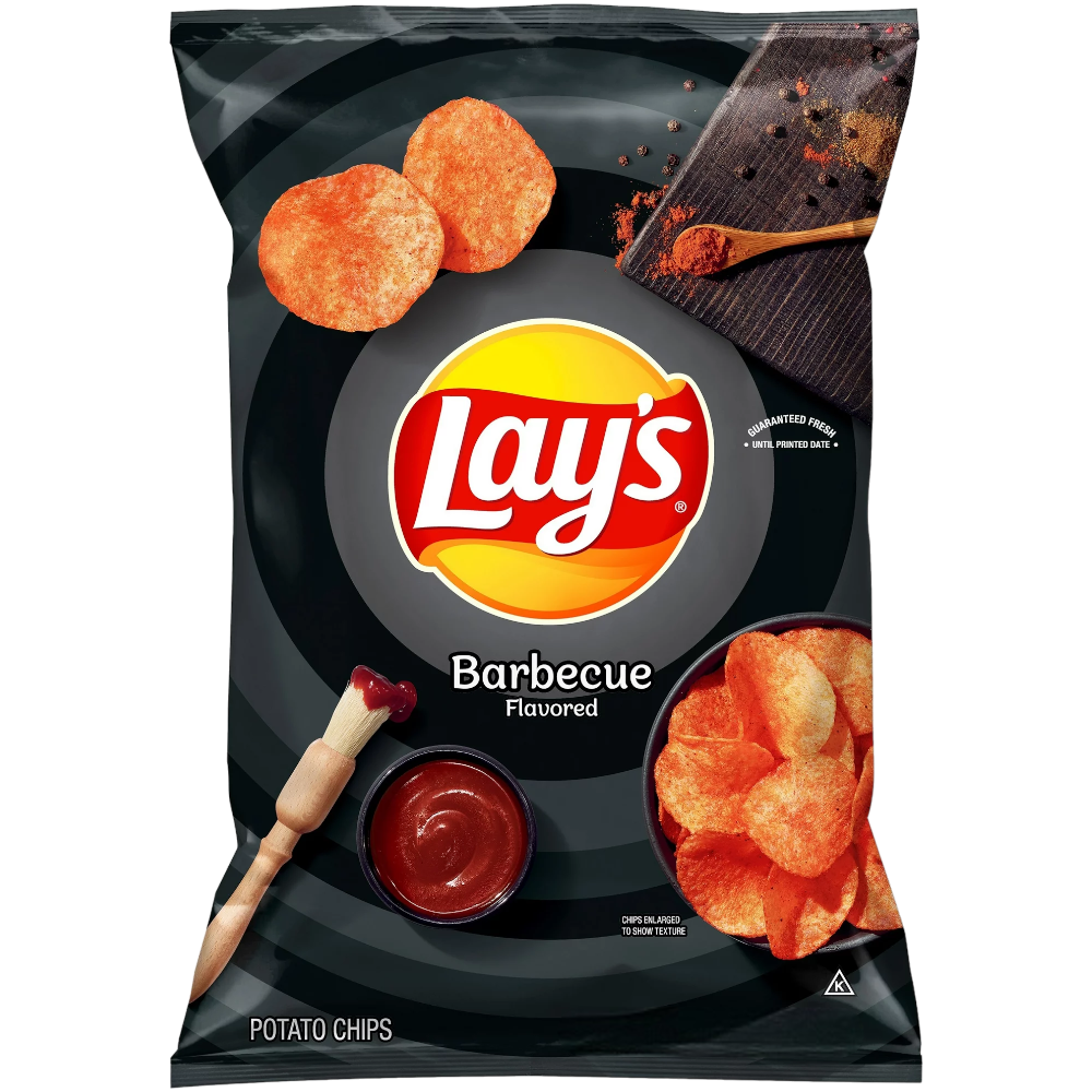 Lay's Barbecue Flavoured Potato Crisps - 6.5oz (184.2g)