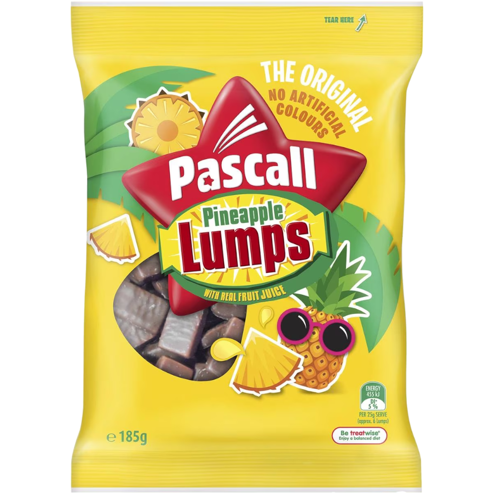 Pascall Pineapple Lumps Large Bag (New Zealand) - 6.5oz (185g)