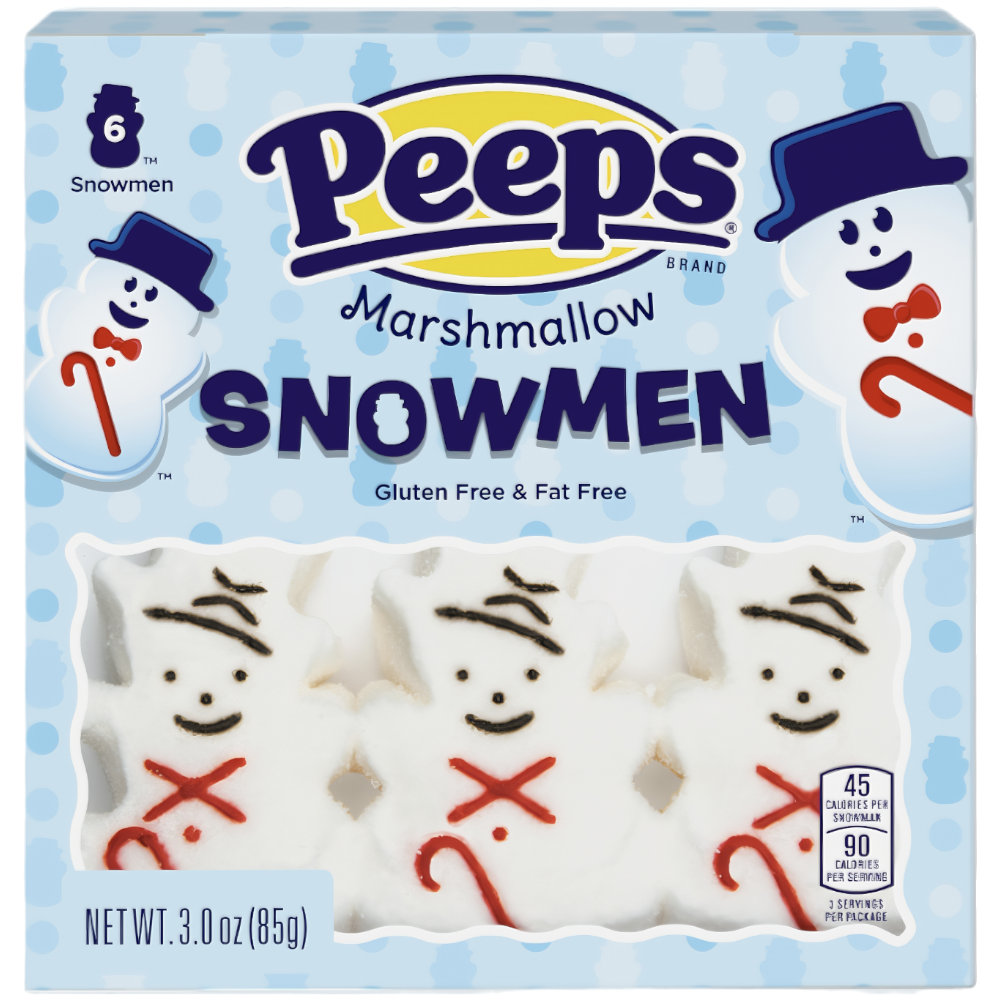 Peeps Marshmallow Snowmen 6 Pack (Christmas Limited Edition) - 3oz (85g)