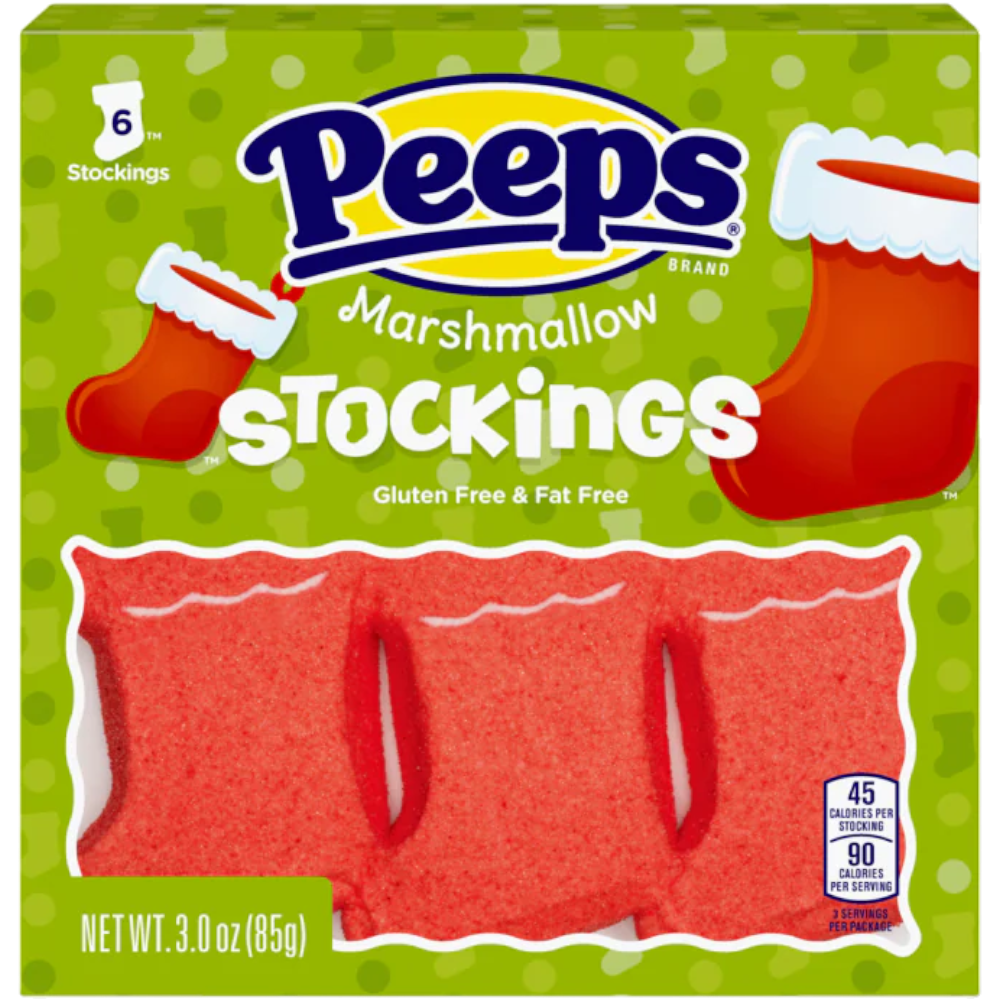 Peeps Marshmallow Stockings 6 Pack (Christmas Limited Edition) - 3oz (85g)