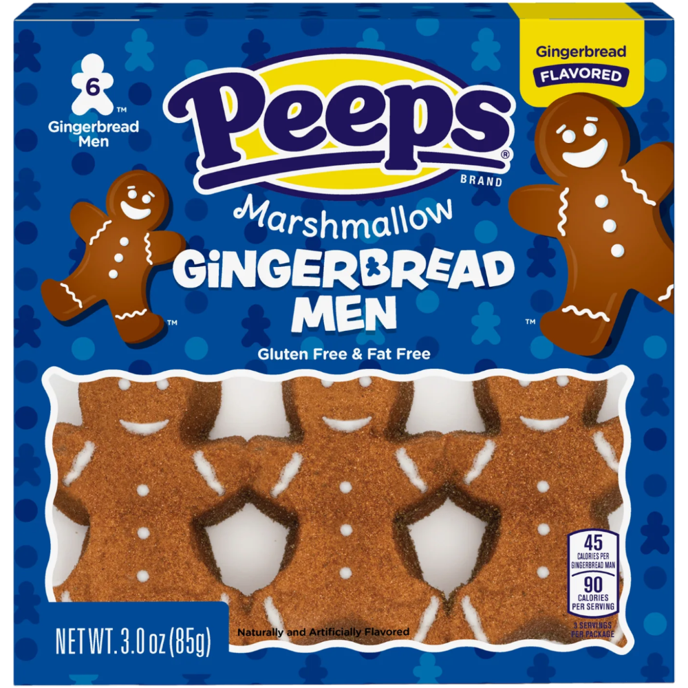 Peeps Marshmallow Gingerbread Men 6 Pack  (Christmas Limited Edition) - 3oz (85g)